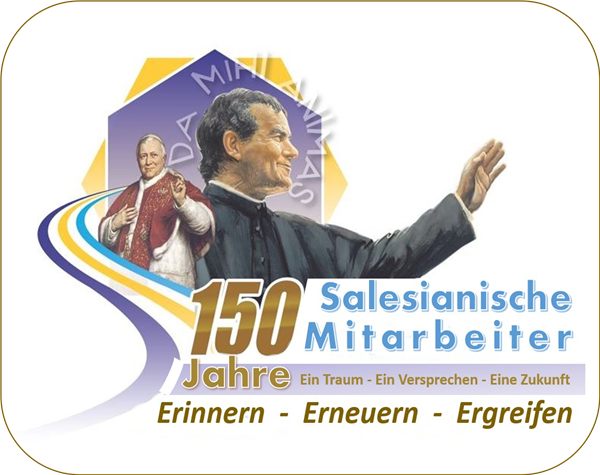 Logo du 150e anniversaire en allemand : Ein Traum, ein Versprechen, eine Zukunft – Erinnern, Erneuern, Ergreifen